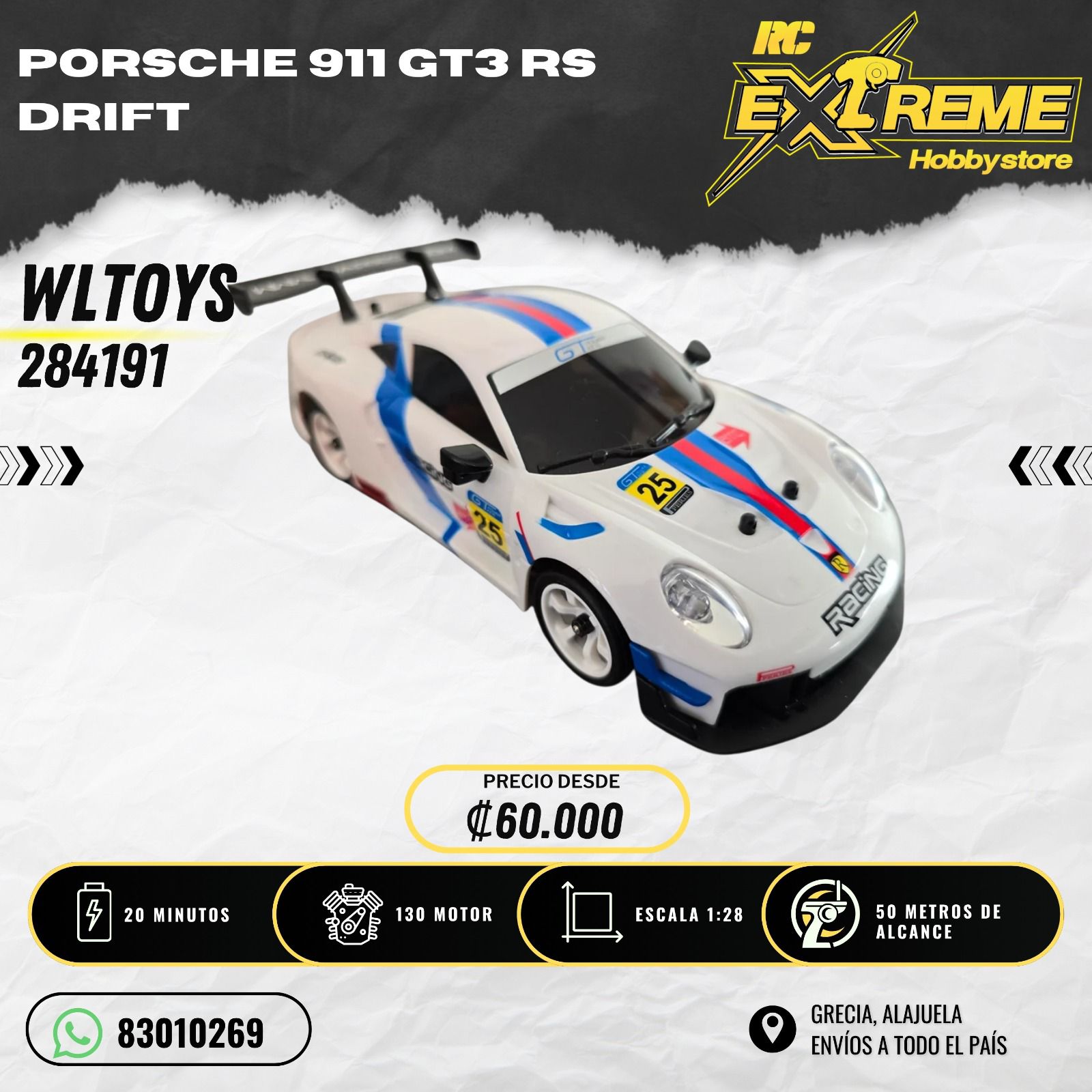 Porsche 911 GTR3 RS Drift WLTOYS 284191