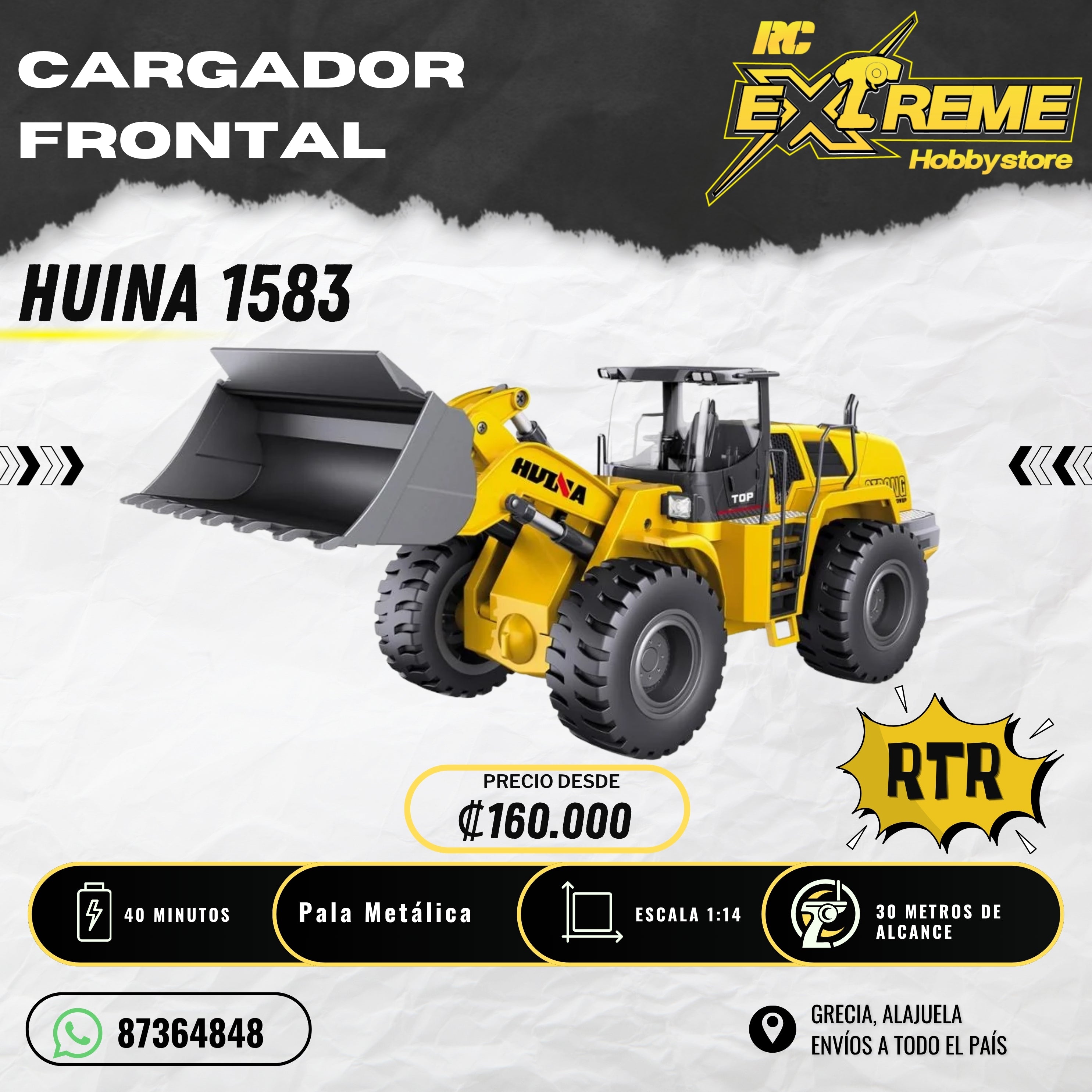 Cargador Frontal / Huina 1583