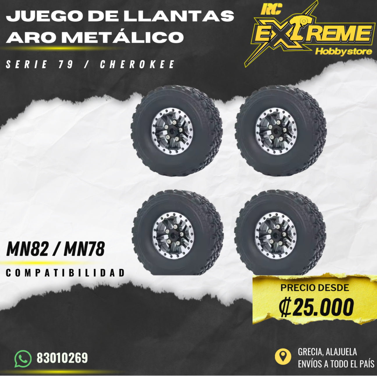 Juego de Llantas Aro Metálico Serie 79 / Cherokee