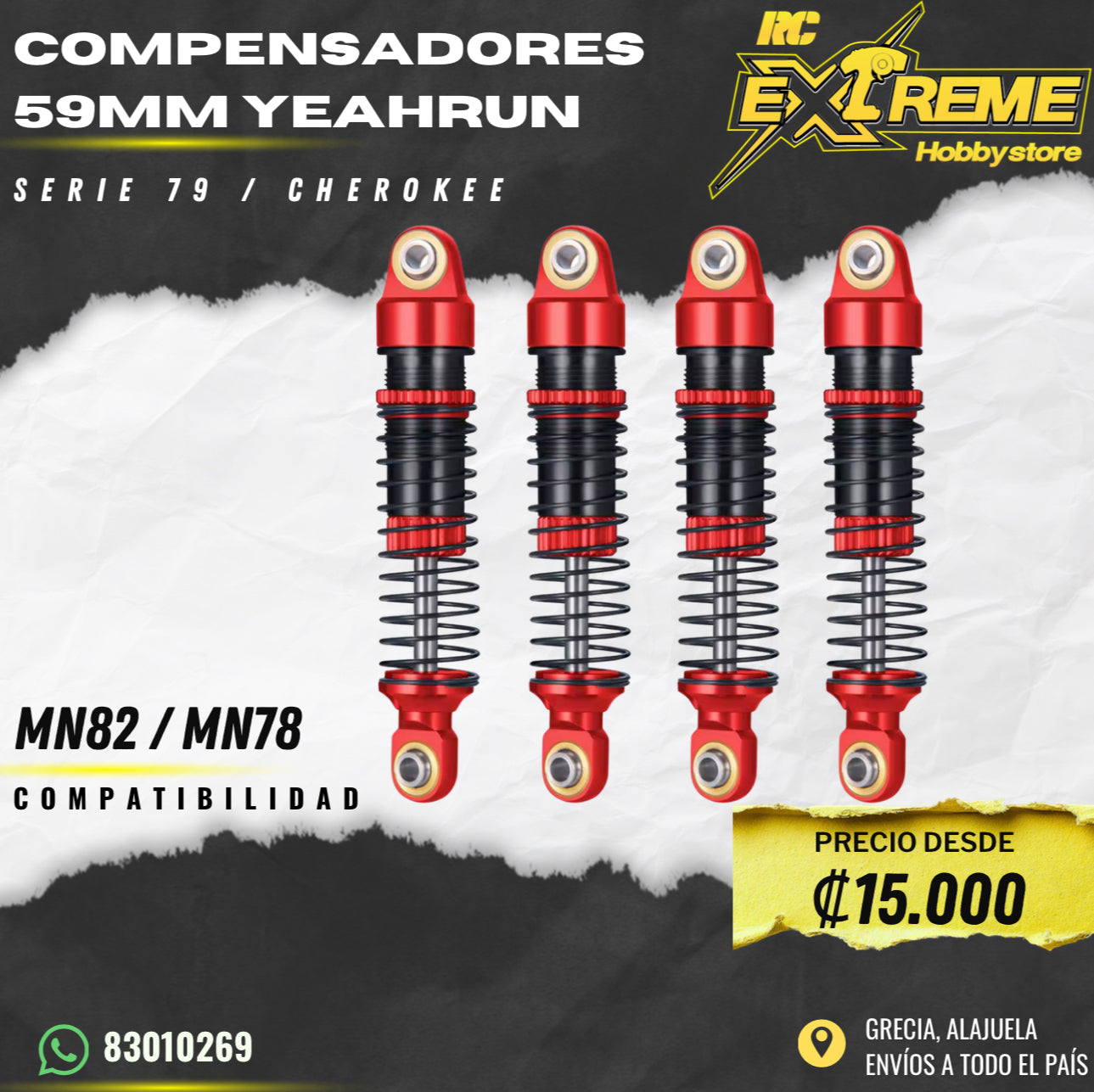 Compensadores 59MM YEAHRUN Serie 79 / Cherokee