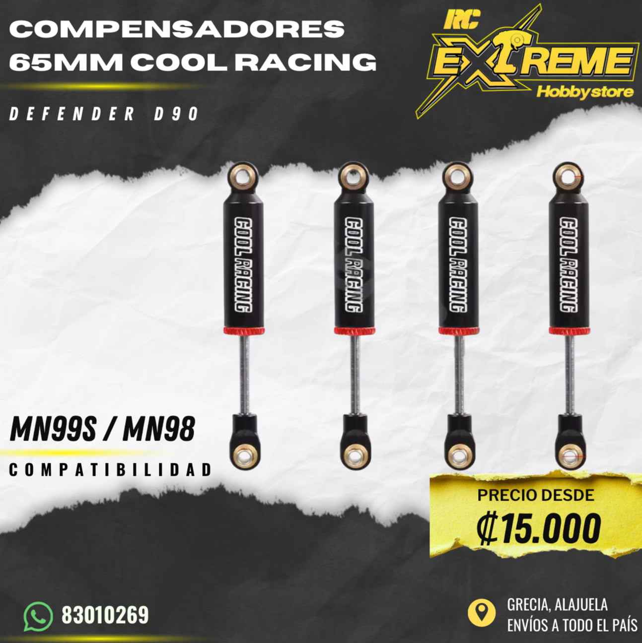Compensadores 65MM Cool Racing Defender D90