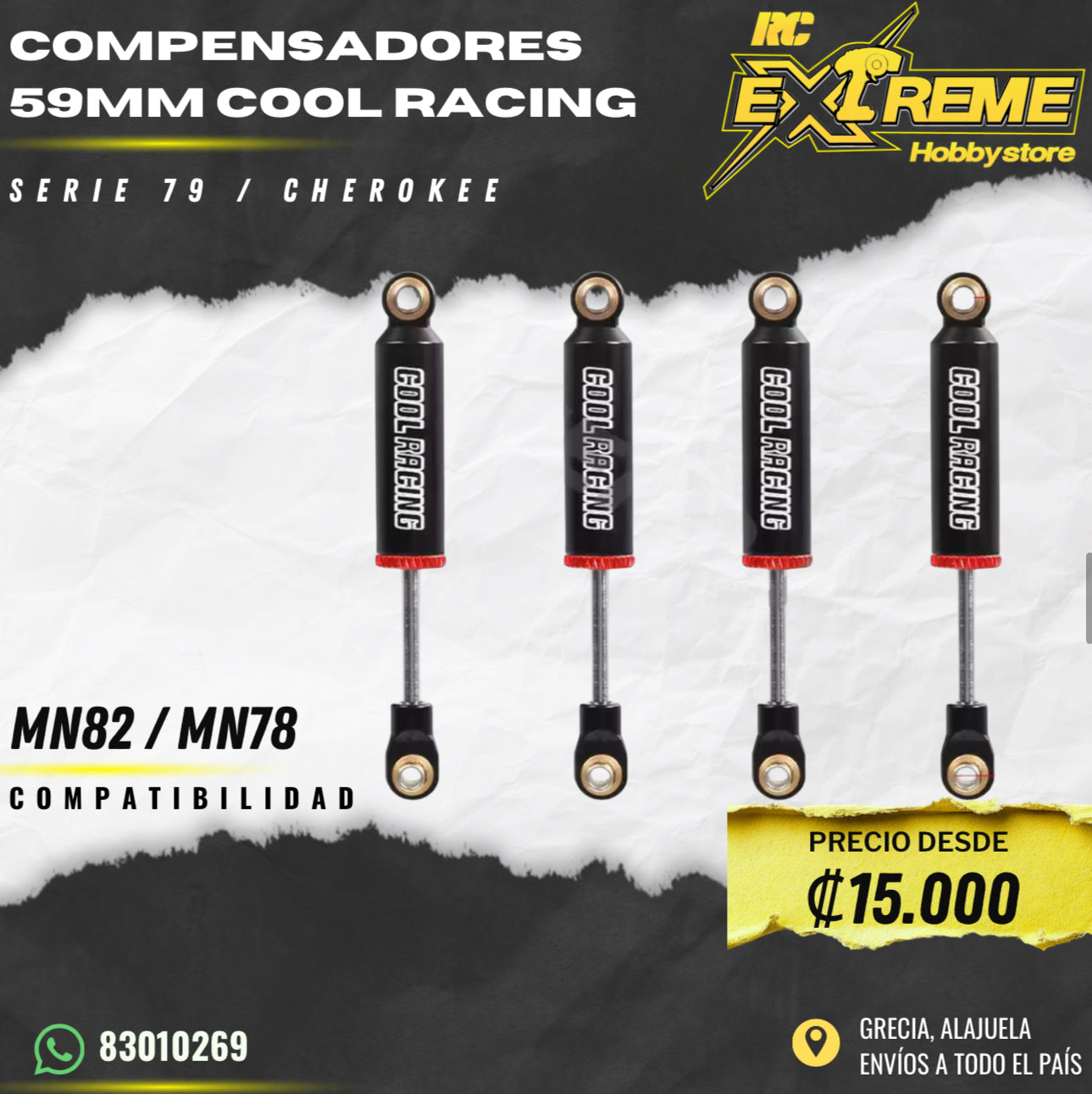Compensadores 59 MM Cool Racing Serie 79 / Cherokee
