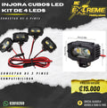 Injora Cubos Led Kit de 4 LEDs Conector de 2 Pines