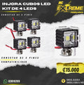 Injora Cubos Led Kit de 4 LEDs Conector de 2 Pines