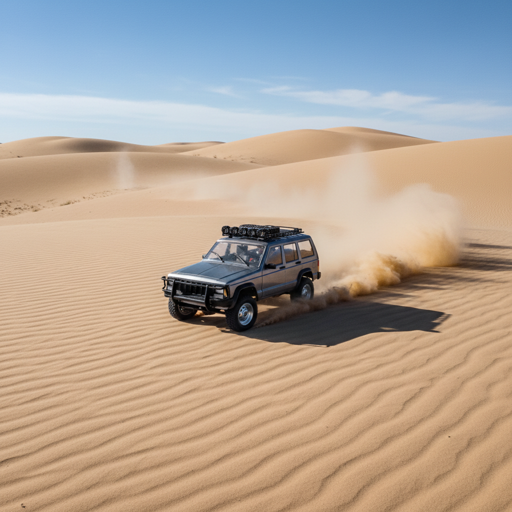 Jeep Cherokee XJ MN78 RC Car Aerial Drone View